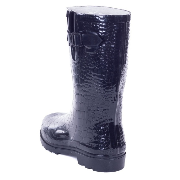 Women's Rainboots, MidCalf Rain Boots, #5515, Croco, size 10 - Picture 3 of 4